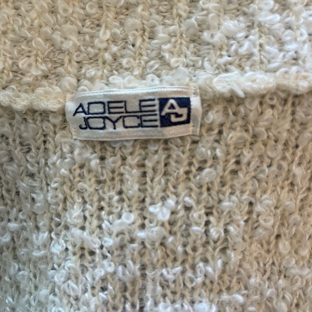 Vintage Adele  Joyce Cream Shaggy Cardigan - Picture 8 of 13
